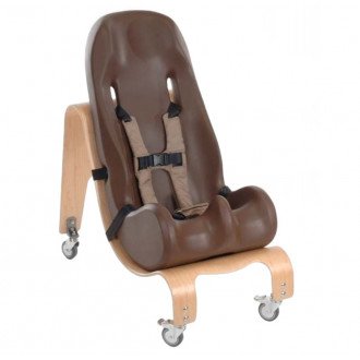 Кресло для детей инвалидов Special Tomato с деревянной мобильной базой в  Кресло для детей инвалидов Special Tomato с деревянной мобильной базой в